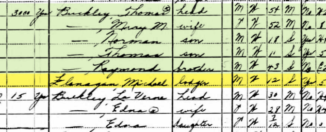 Michael Flanagan 1940 US Census