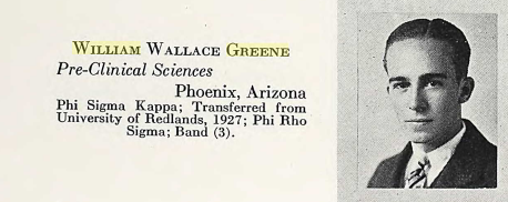 Willieam Wallace Greene 1929 Stanford