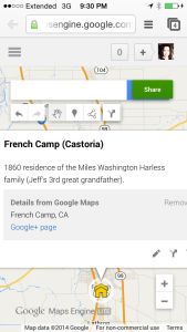 Harless Miles Washington - Ancestry iPhone - French Camp