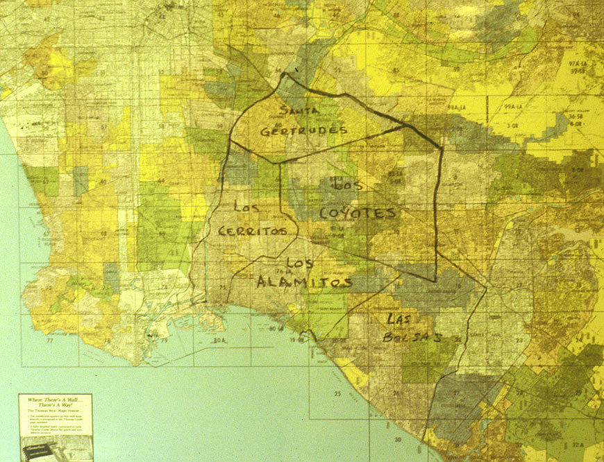Rancho Los Nietos Map, National Park Service