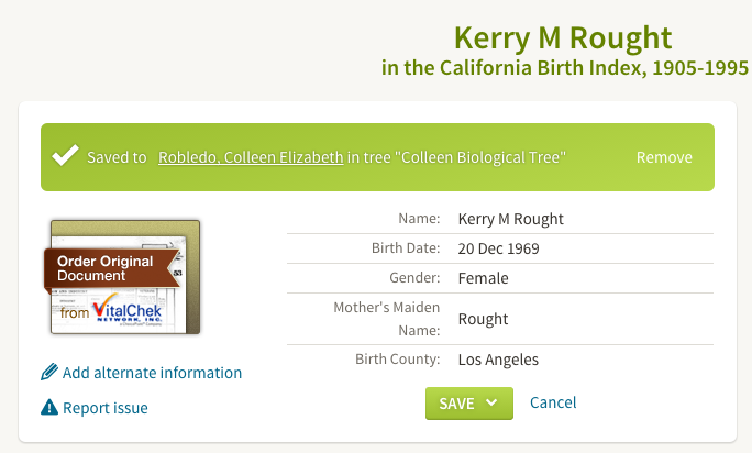Kerry M. Rought - Birth Index - Ancestry