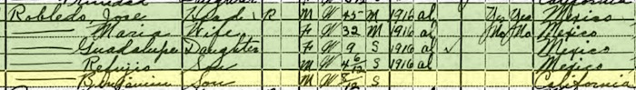 Benjamin Robledo - 1920 US Census - Ancestry