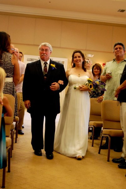 Colleen Robledo Bride and Dad Aisle