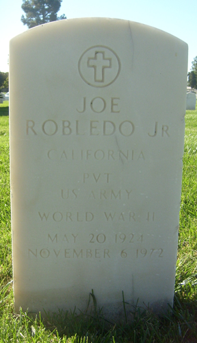 #52Ancestors: Great Uncle Jose Robledo, Jr., WWII Vet, Interred at Los Angeles National Cemetery