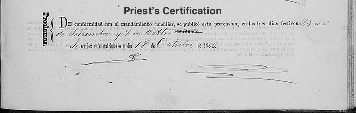 Refugio Nieto and Aurelia Compean Marriage - Certification
