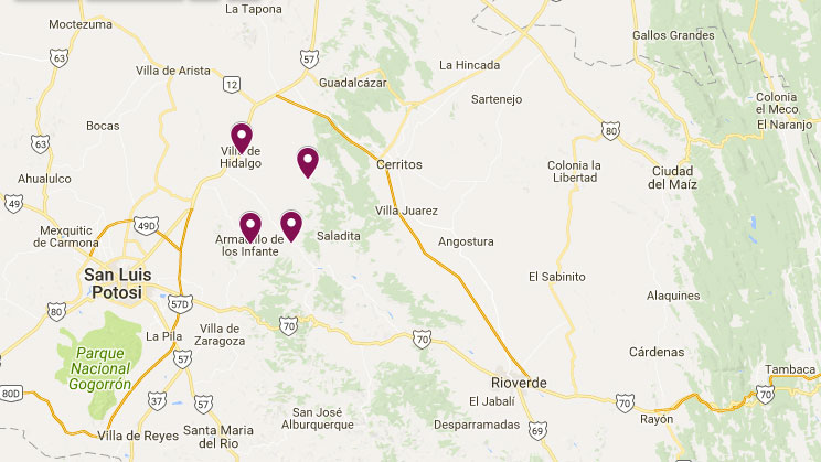 Robledo Nieto Regional Map San Luis Potosi